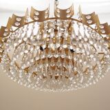 Lustre en laiton, design danois, années 1970, production : Danemark