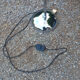 Chrome floor lamp of the year 70 Delmas original lampshade