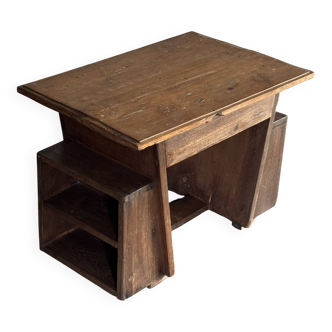 Mini table d'appoint moderniste style géométrique ancienne indonésienne H43