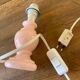 Antique lamp base in rose quartz