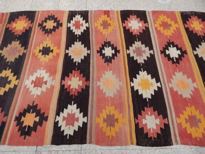 Vintage Turkish hallway rug 128x285 cm