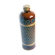 Brown sandstone bottle with chiseled and round navy blue