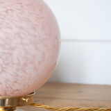 Table lamp - pink antique globe