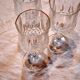 3 large crystal wine glasses in good condition