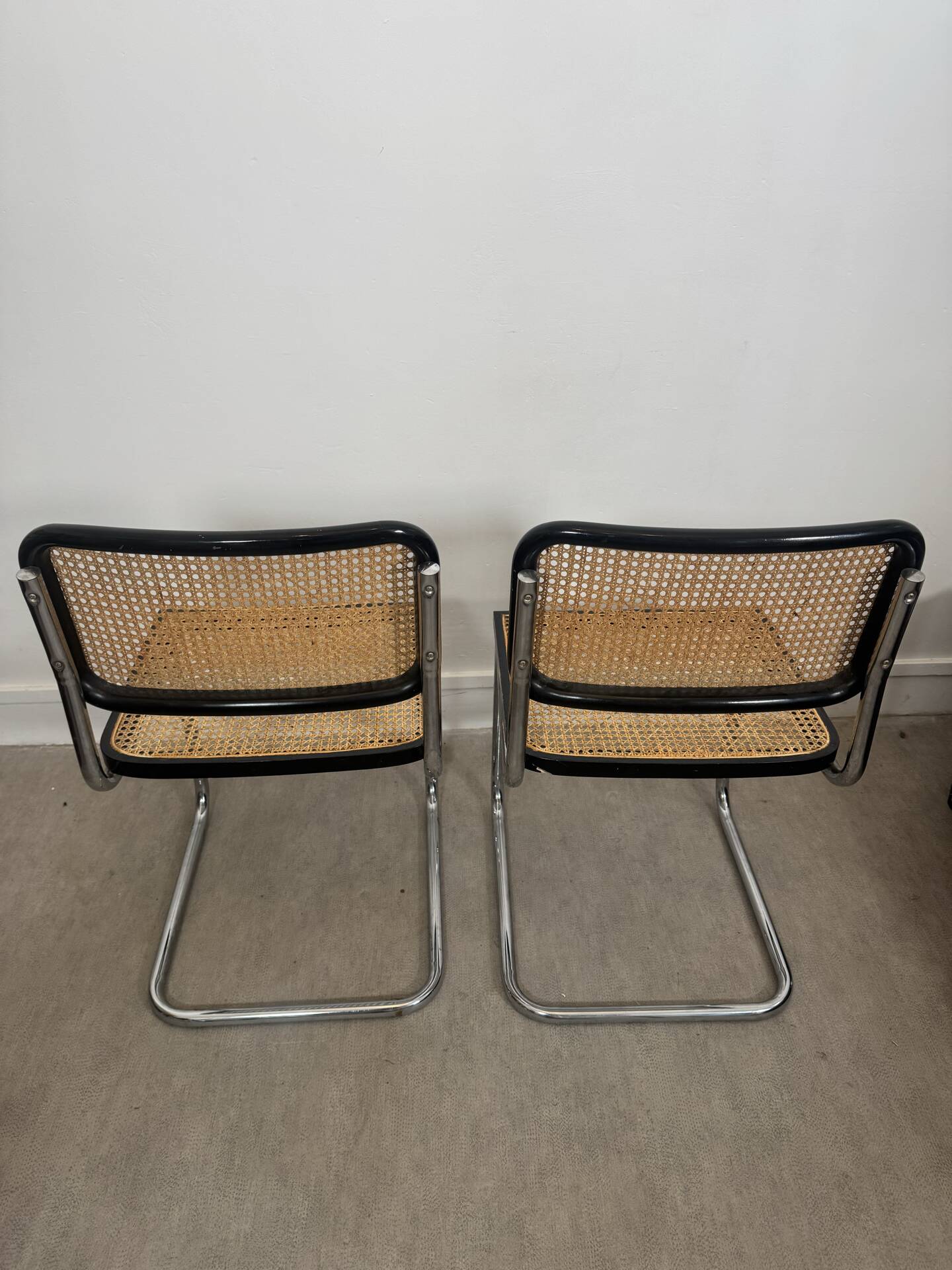 Paire de chaises Cesca Marcel Breuer made in Italy b32