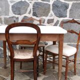 Pair of flying chairs with upholstered seat
