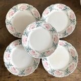 Keller and Guerin Luneville iron earth dessert plates, Rolan model