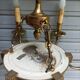 Exceptional bronze chandelier with 6 lights in Louis XIII style, in working condition - 7.5 kg