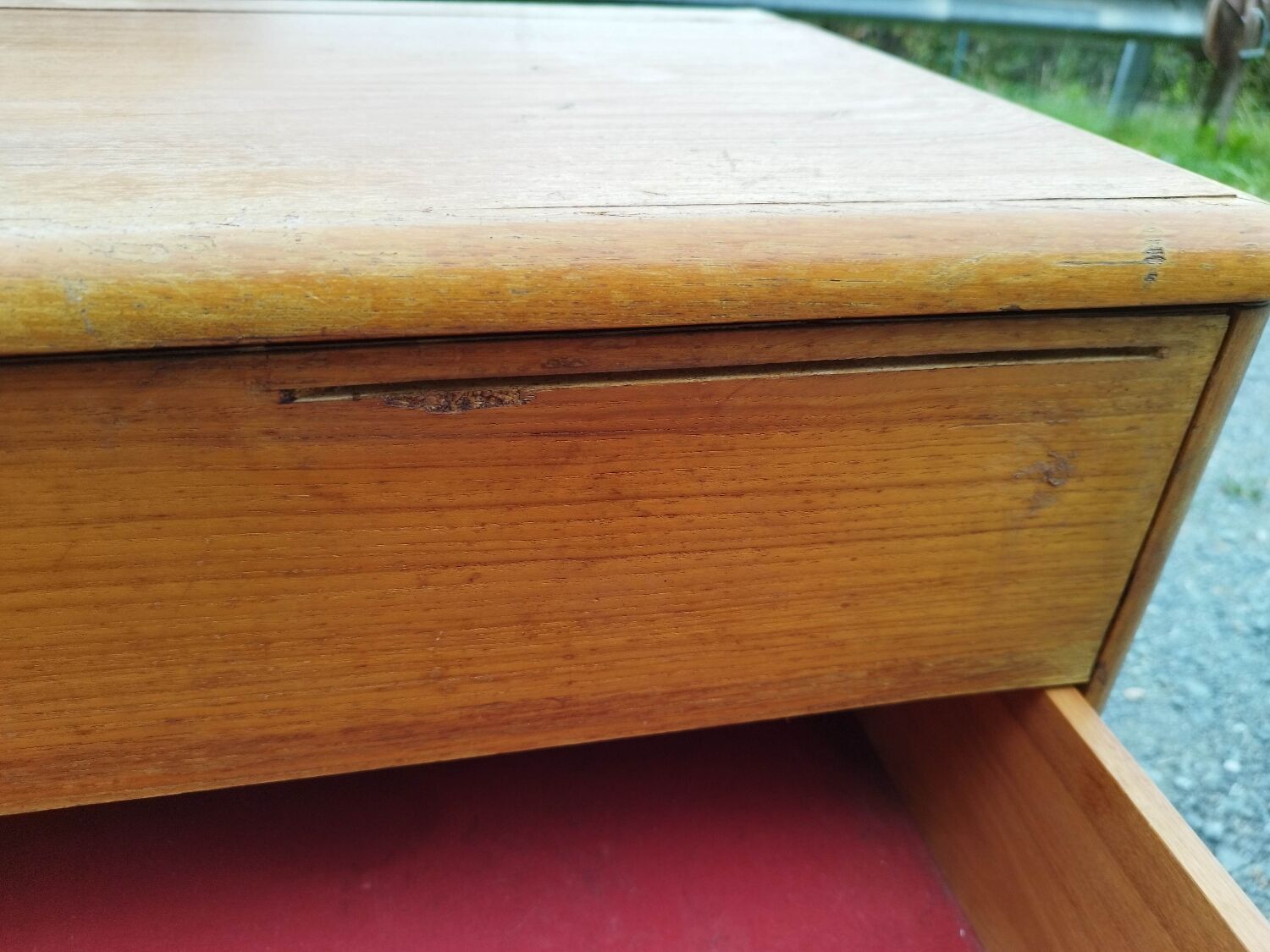 Scandinavian teak dressing table chest of drawers