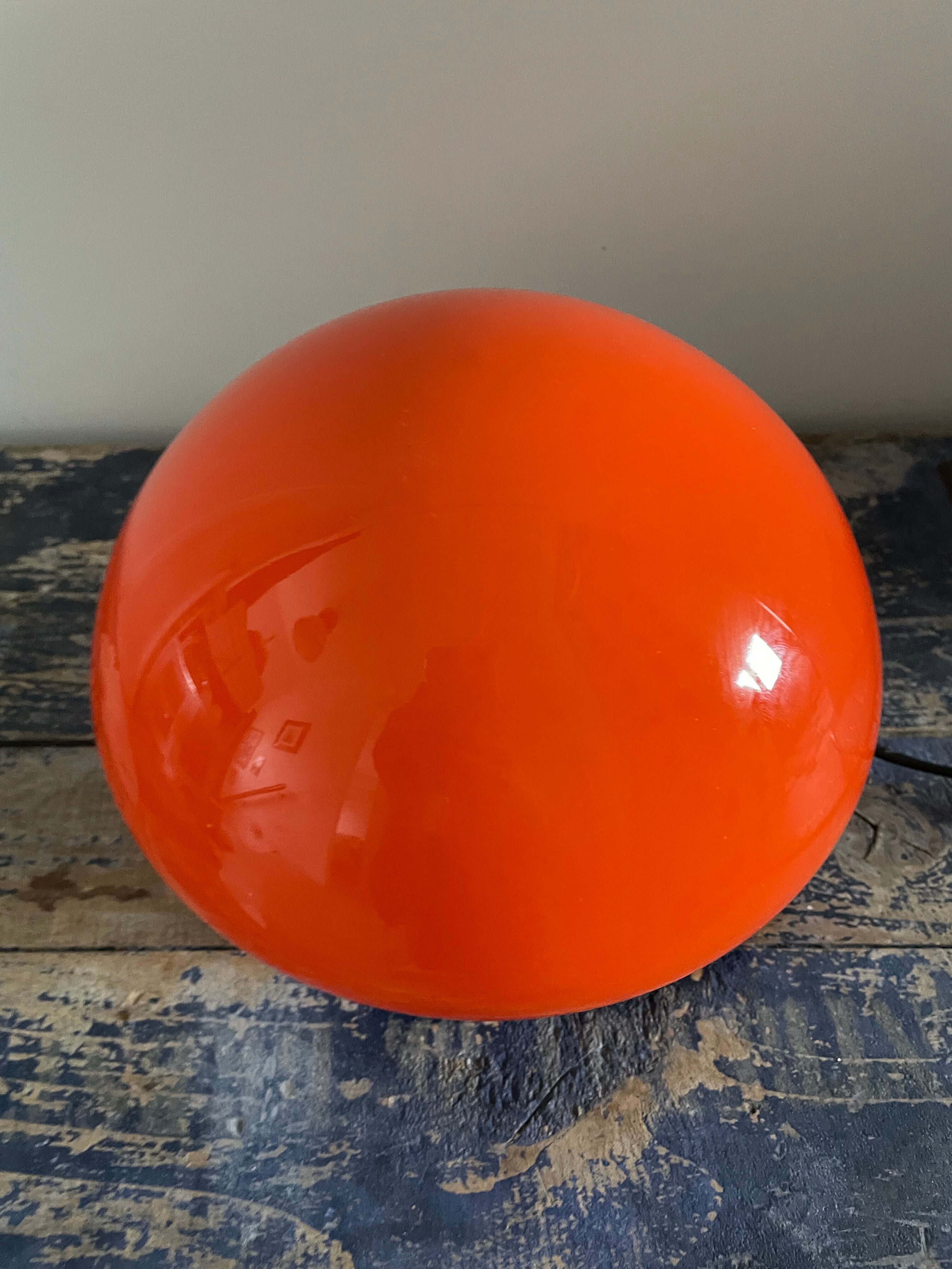 Orange mushroom lamp tactile
