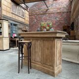 Solid oak bar from the 1950s