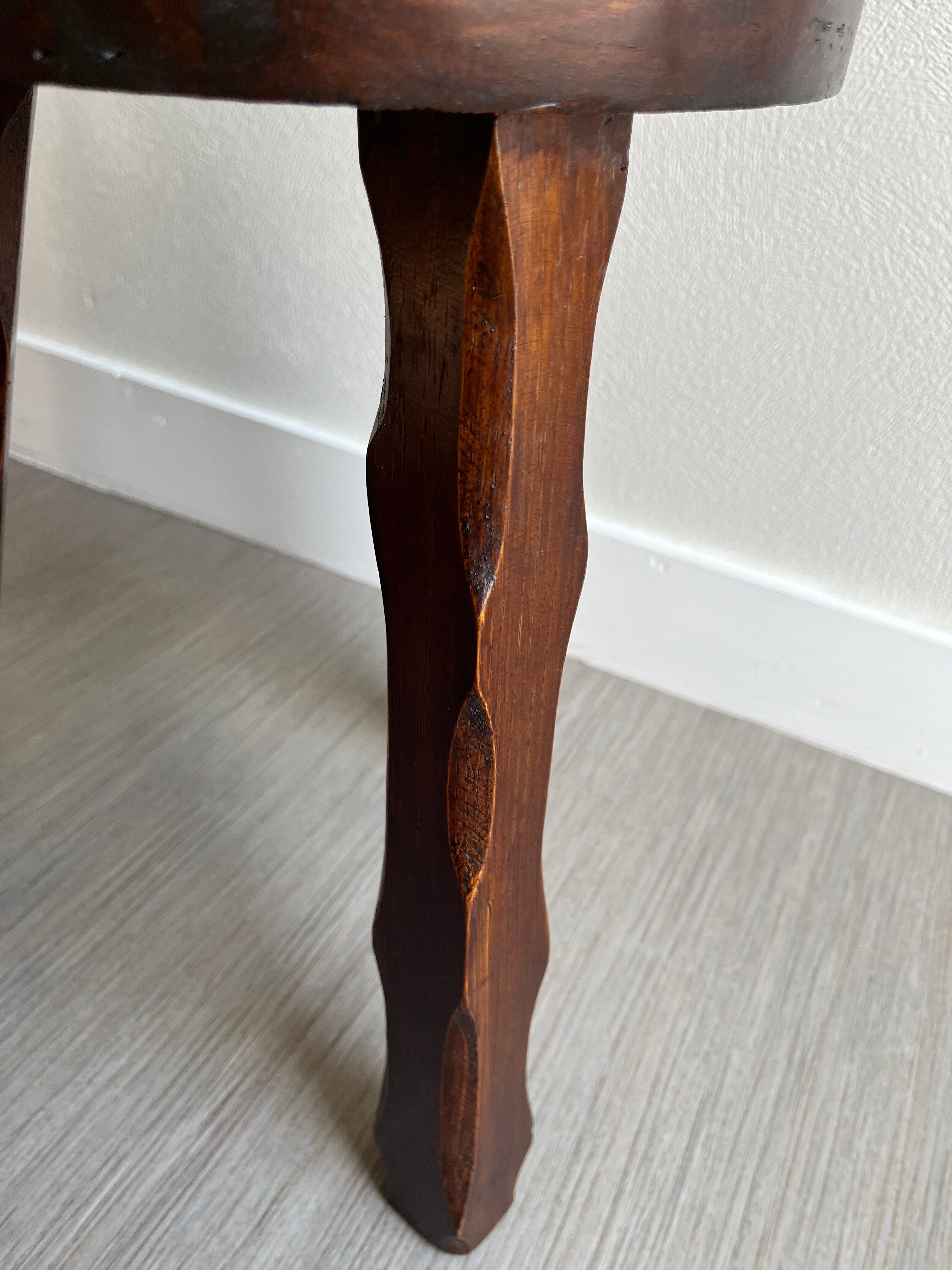 Wooden tripod stool