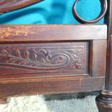 Double wooden headboard turned J & J kohn