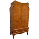 Cubist Art Deco wardrobe in heather wood, 1940s