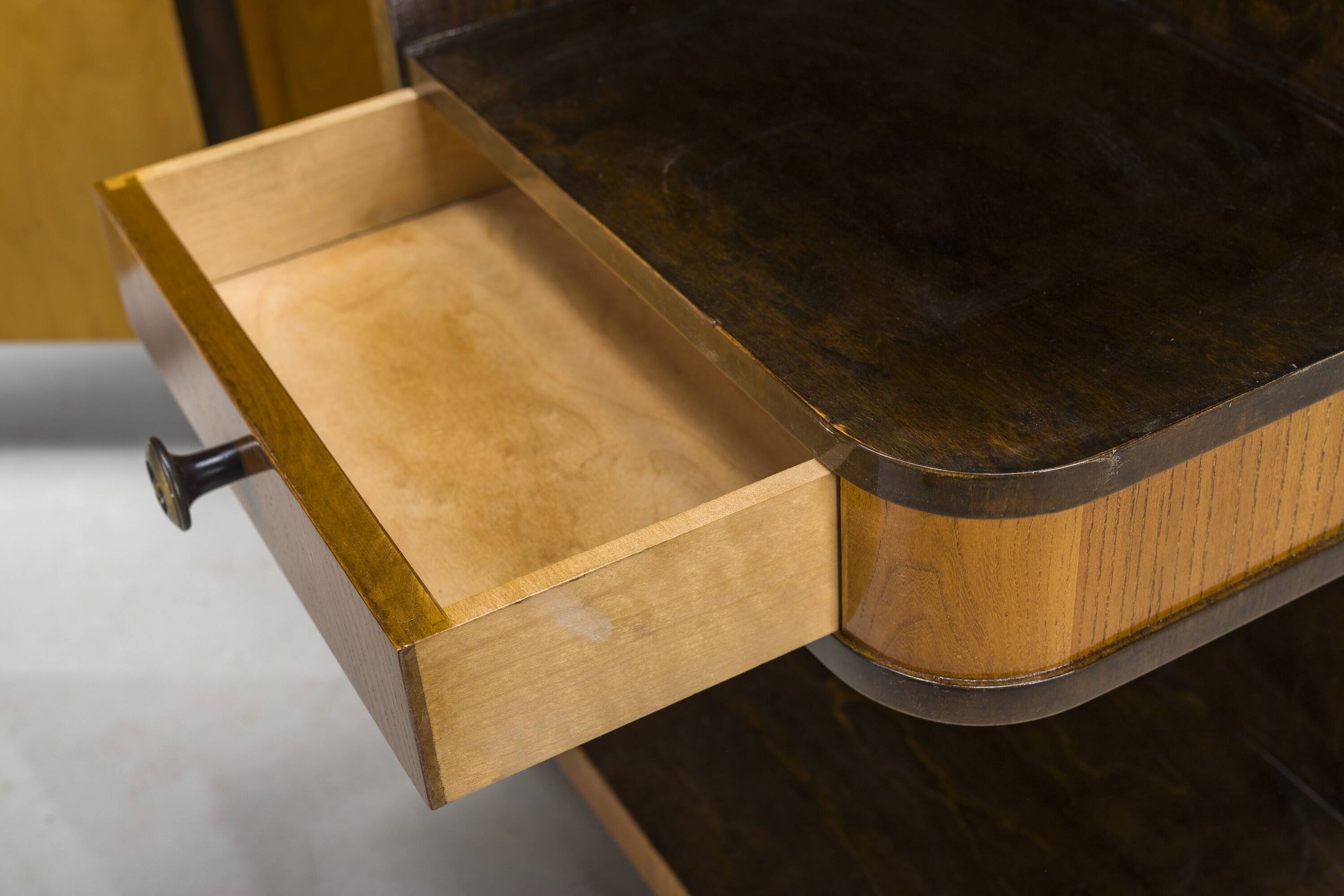 Art Deco Bar Cabinet with Inlays, 1930s