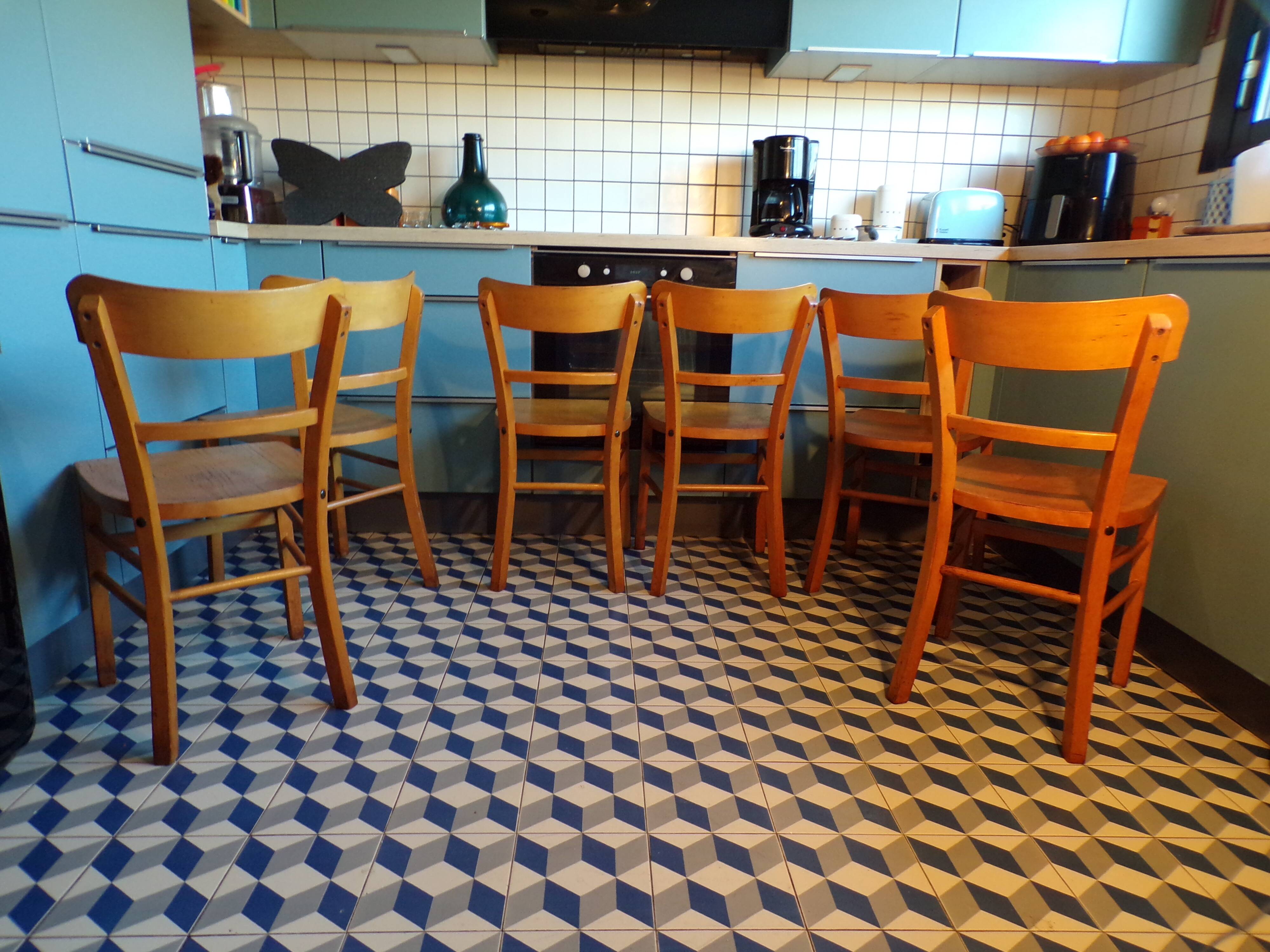 Set of 6 1950s bistro chairs