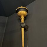 Pair of 19th Century Torchieres / Wall Lights in Gilded Wood and Bronze
