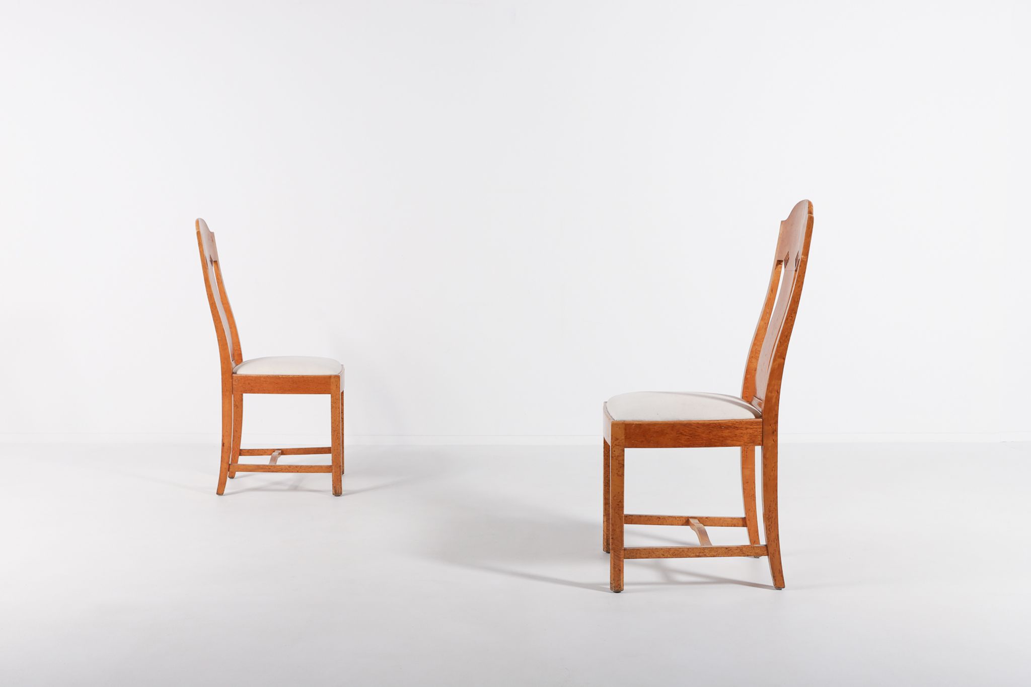 Pair of chairs in bramble wood from Nordiska Kompaniet