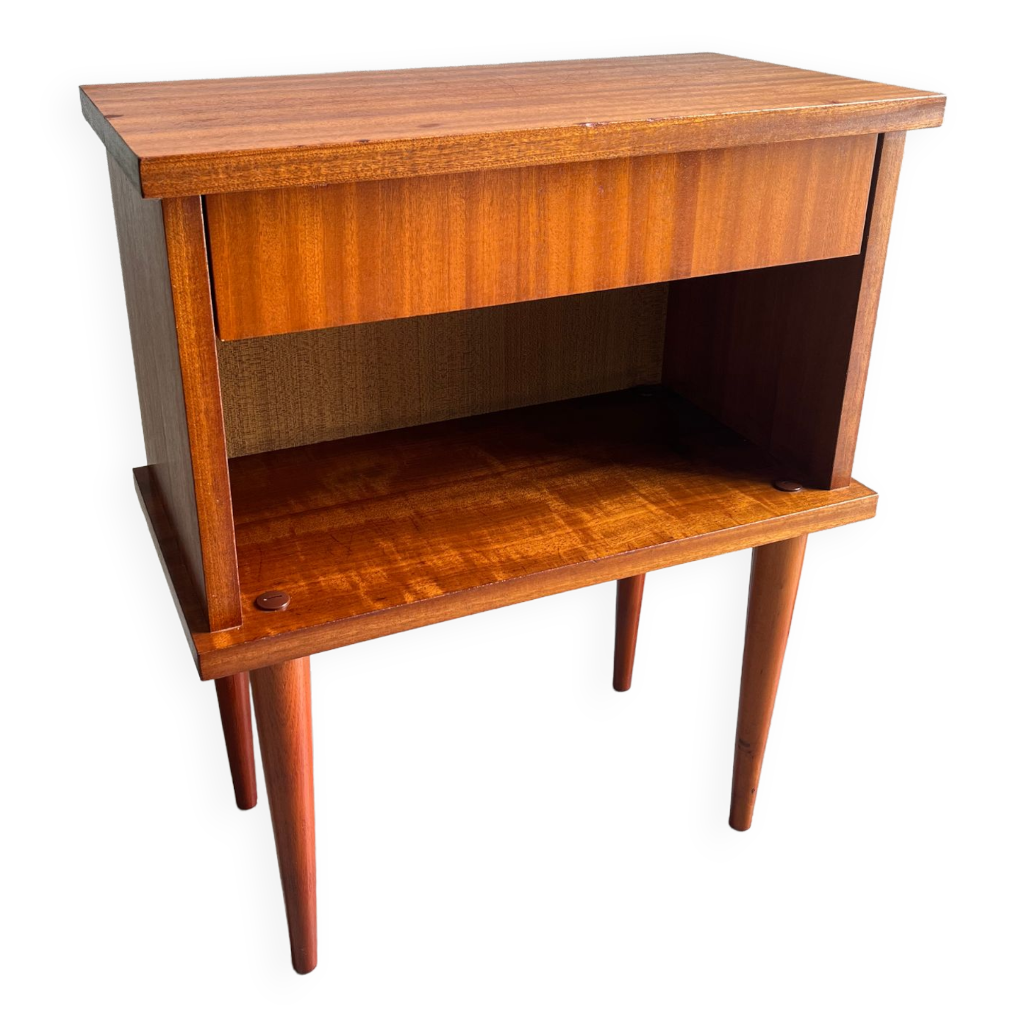 Bedside table vintage feet compass