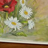 Still life from the mid-20th century, oil on canvas – floral painting