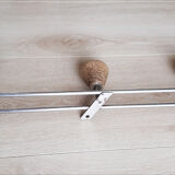 Wooden and metal coat racks, 3 heads, vintage french, 50s