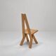 Model S45 Chlacc wood chair by Pierre Chapo, 1979