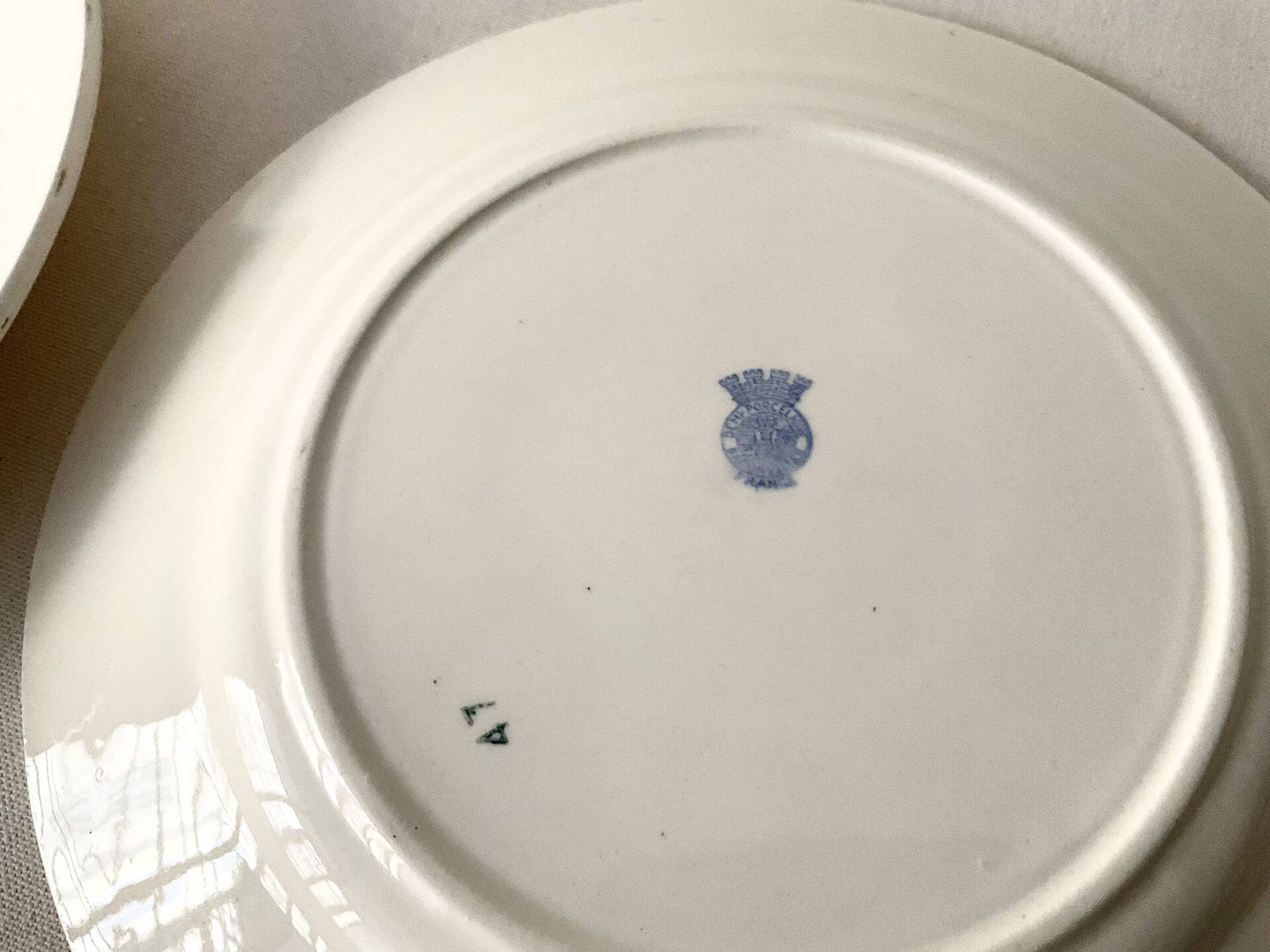 Set of 6 flat plates Badonviller in semi-porcelain – Flora design