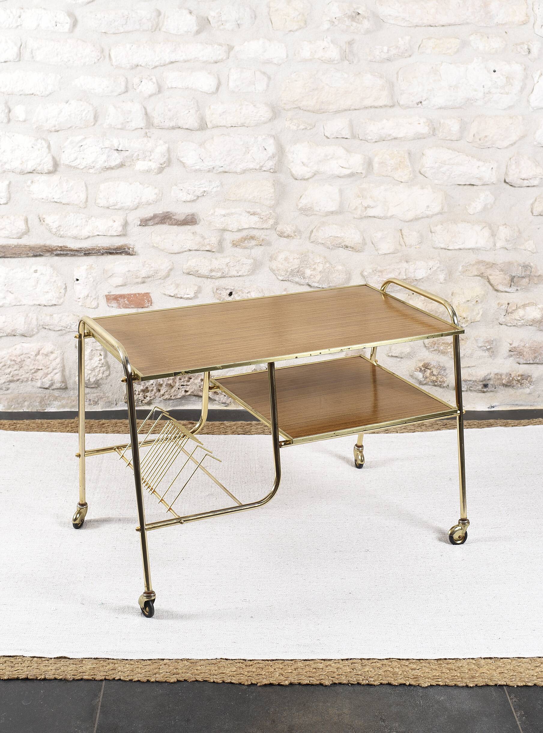 Vintage vinyl holder trolley