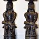 Pair of Mexican Pre-Columbian Style Bronze Candlesticks, 20th Century