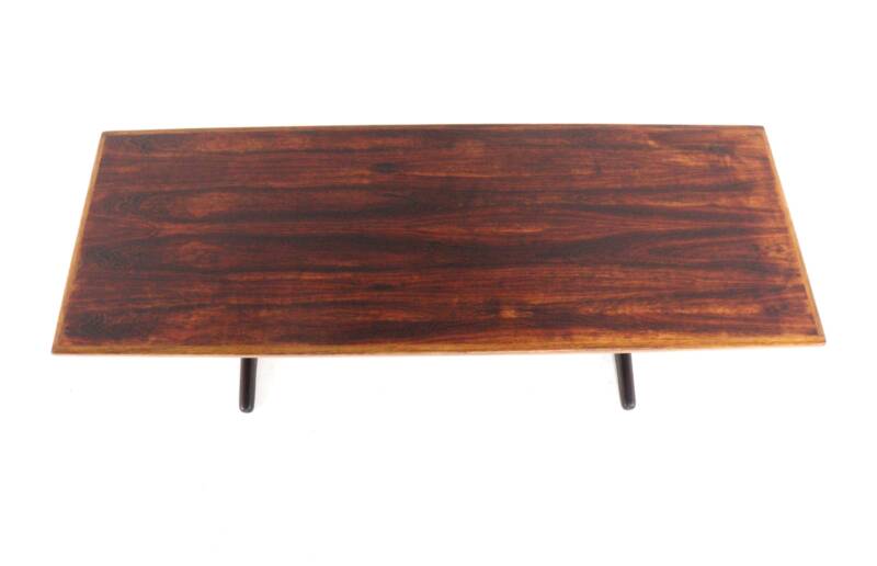Rosewood / walnut coffee table 'Drachten' - mid century modern