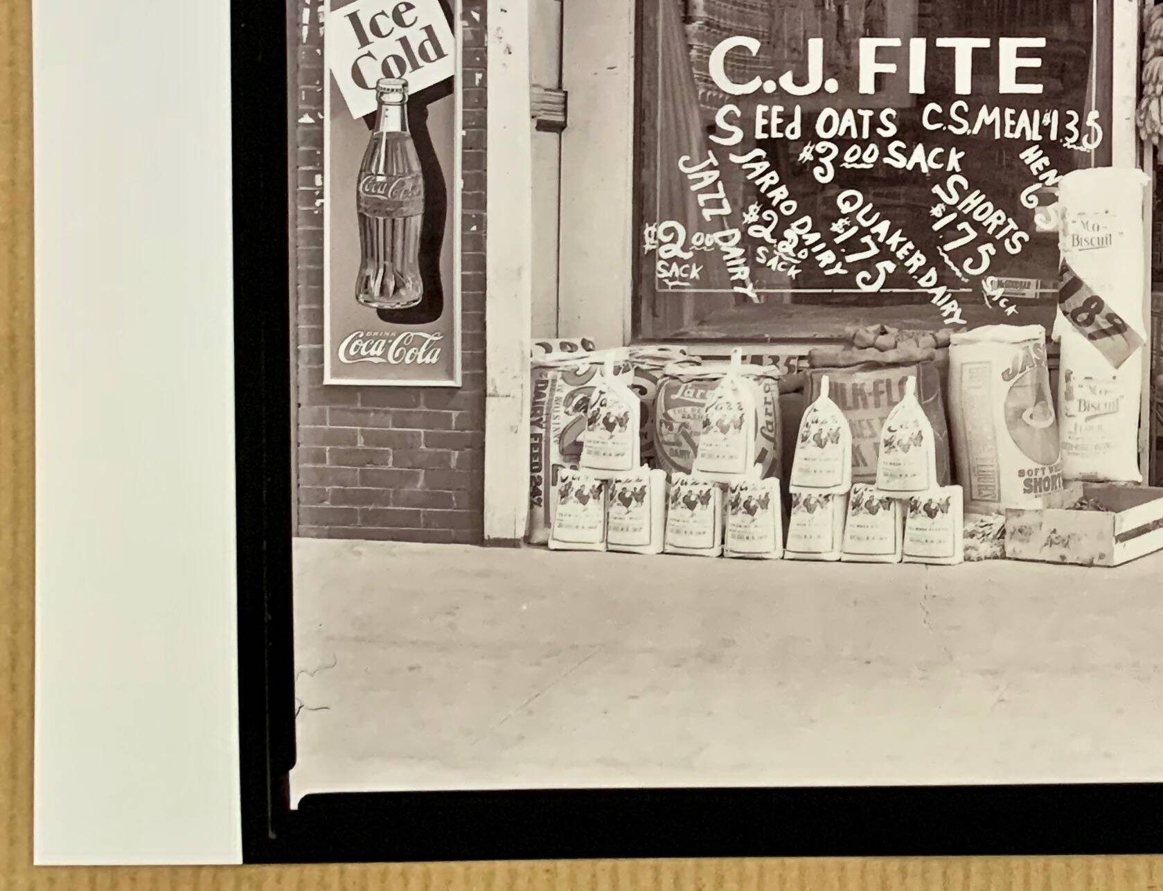 Vintage photo Mississippi 1936 – Front of CJ Fite Jazz Feeds – First print