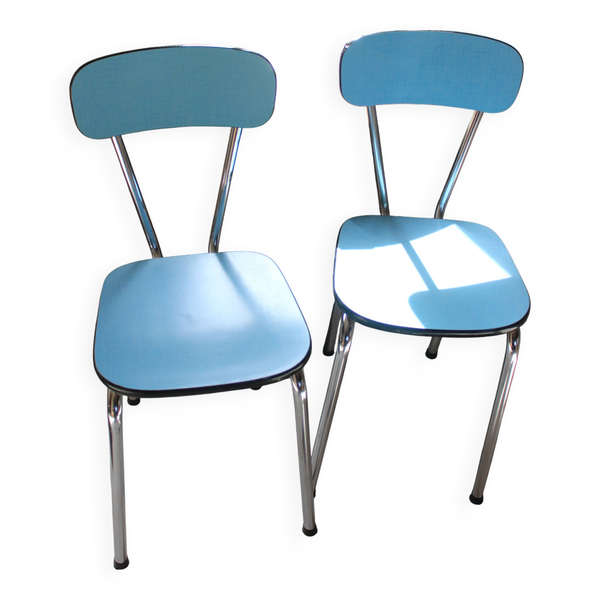 lot de 2 chaises en Formica année 1970