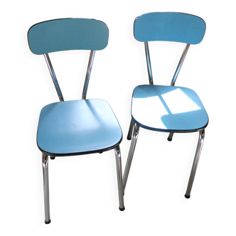 set of 2 Formica chairs from the 1970s