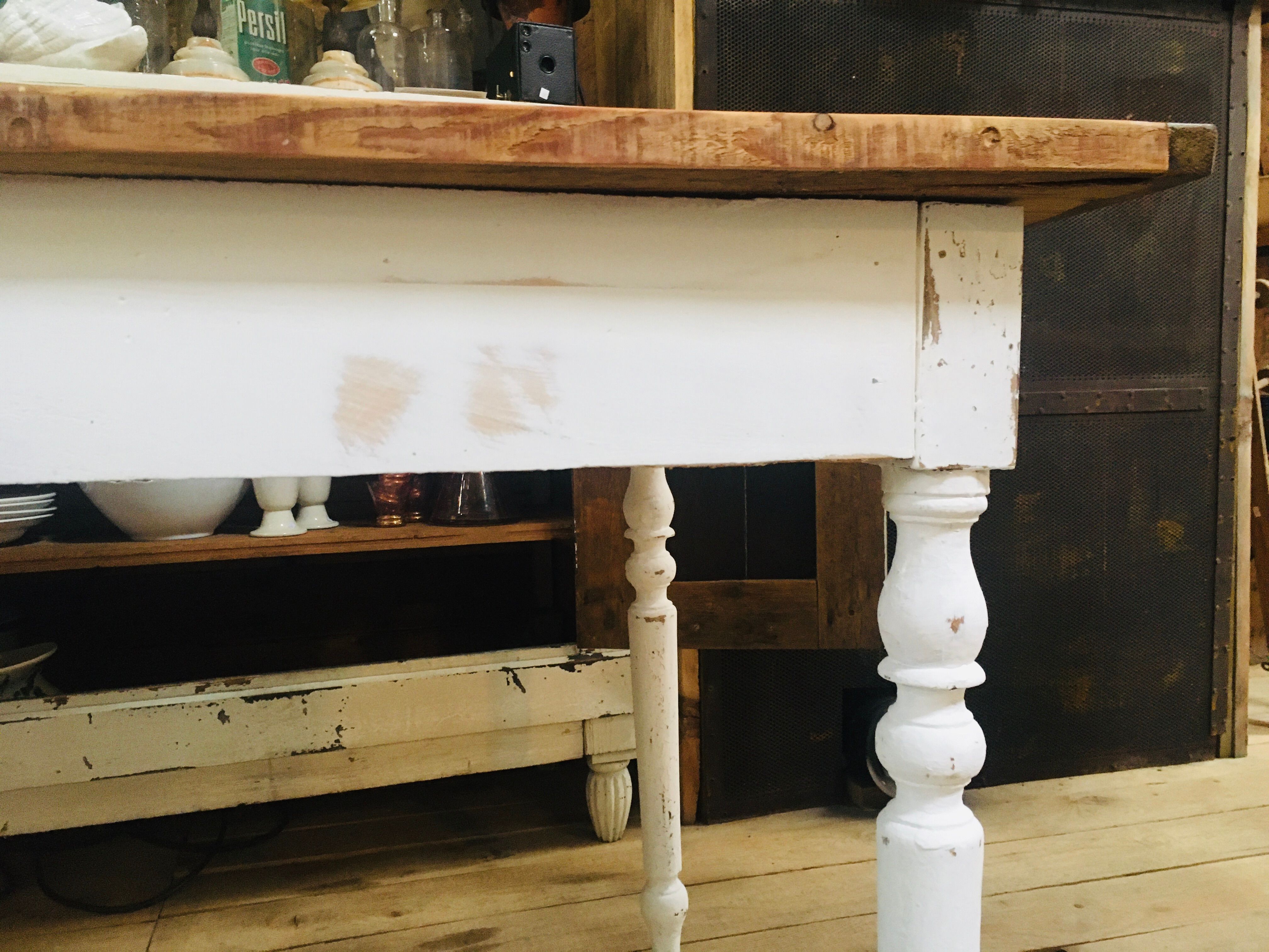 Large white fir country table 1930s