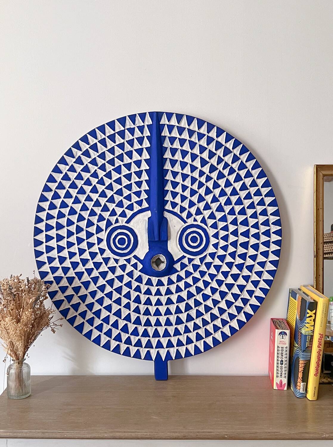 Large blue sun mask (Burkina Faso)