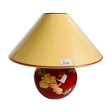 Louis Drimmer ball lamp with label 2000's poppy flowers