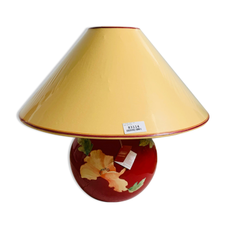 Louis Drimmer ball lamp with label 2000's poppy flowers