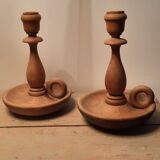 Wooden candle holders