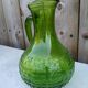 Vintage Italian translucent green carafe