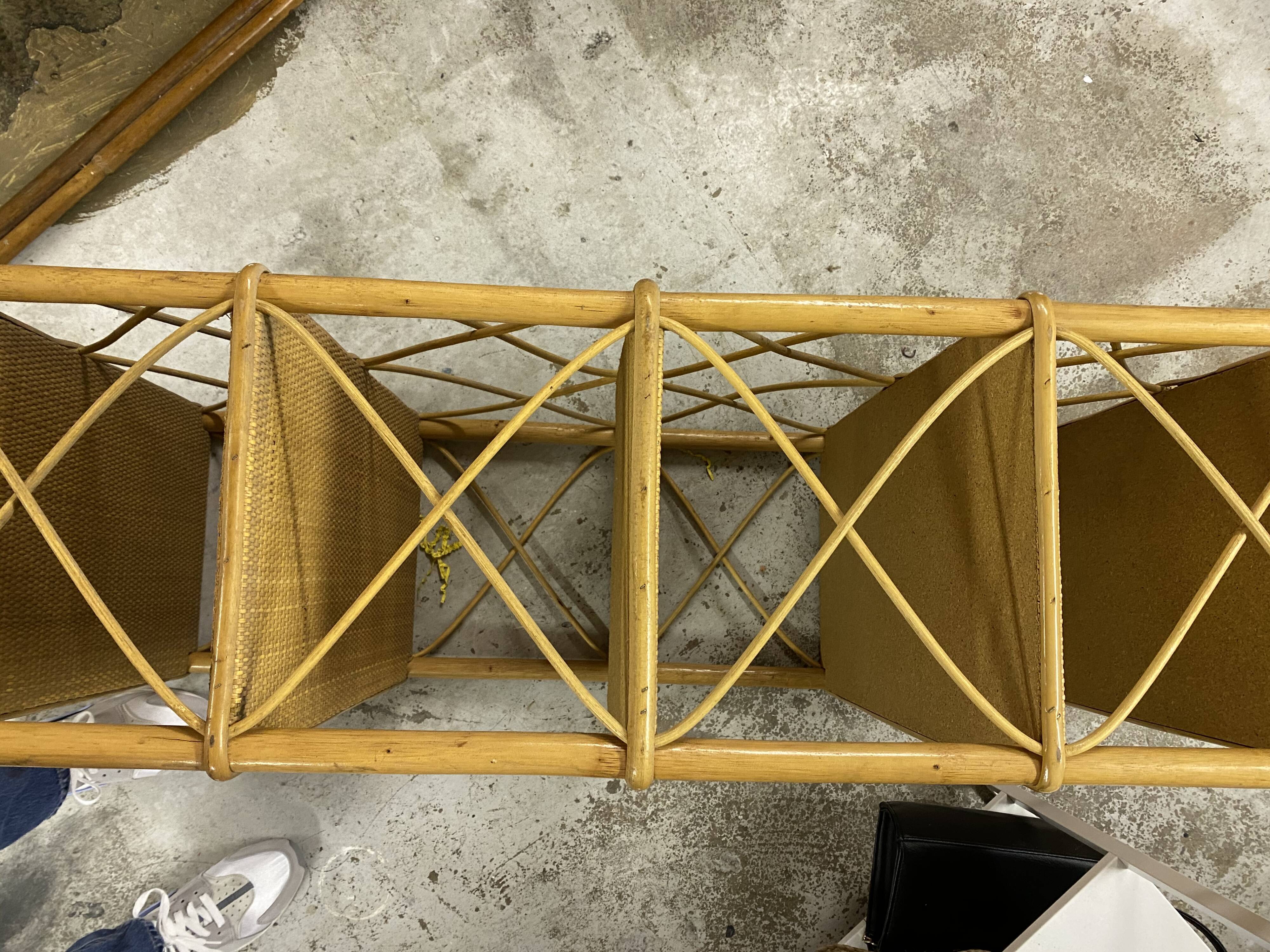 Rattan bookcase shelf