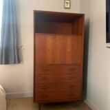 SwissTeak solid teak secretary from the 60s