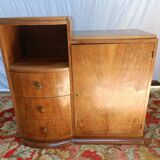 Small art deco sideboard walnut veneer
