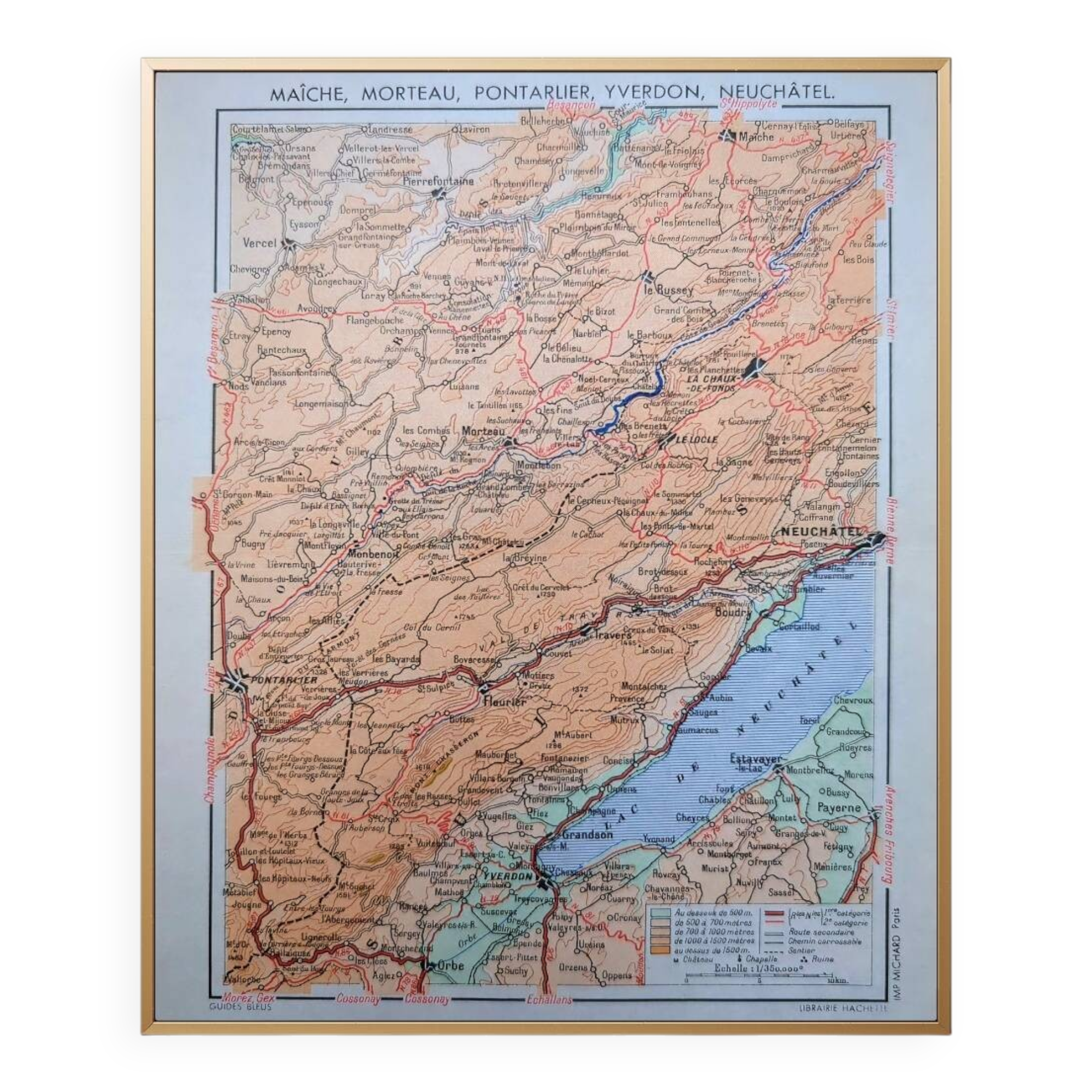 Printed in 1955, Morteau, Pontarlier, Yverdon, Neuchâtel.
