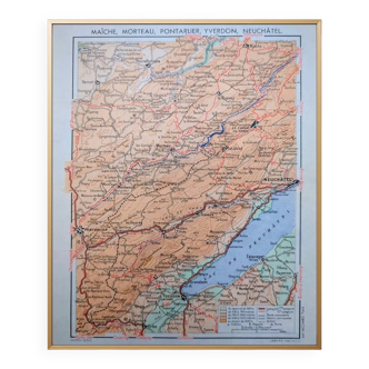 Printed in 1955, Morteau, Pontarlier, Yverdon, Neuchâtel.