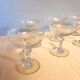 Assorted 7 engraved crystal Champagne cups.