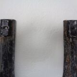 Large German Brutalist Iron Wall Sculpture, 1960s