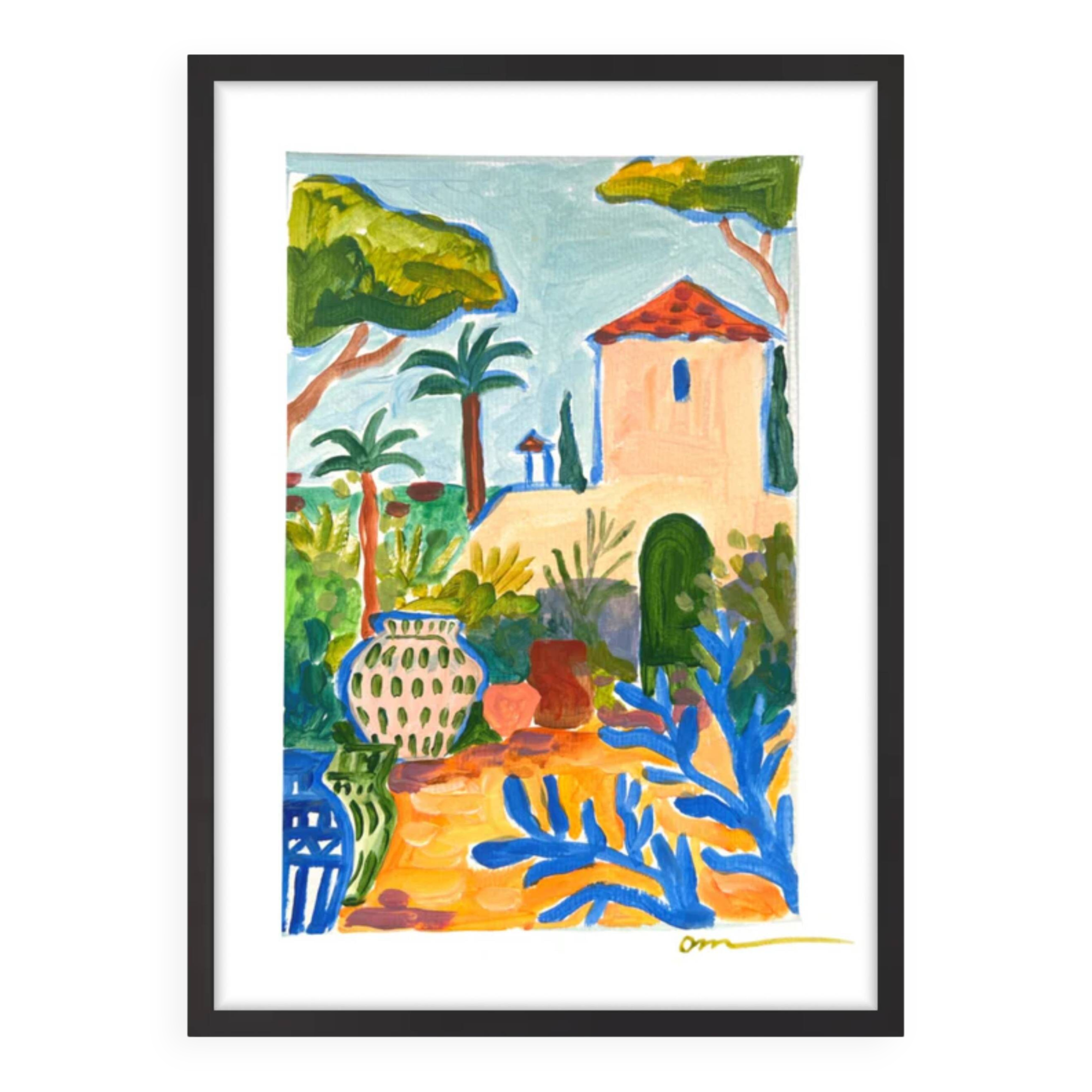 Original Acrylic Painting on paper - South Garden