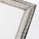 Rectangular wall mirror, silver metal frame