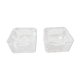Pair of table candle holders, crystal from 1970