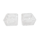 Pair of table candle holders, crystal from 1970